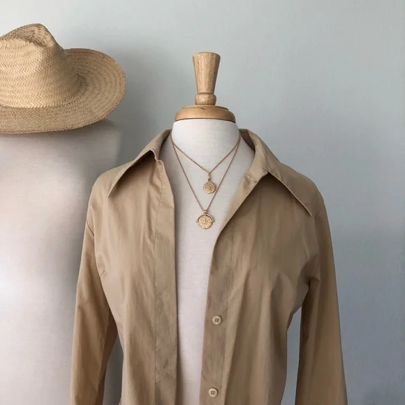 REVOLT SOCIETY | tan vintage vivienne tyler button down - Picture 8 of 8